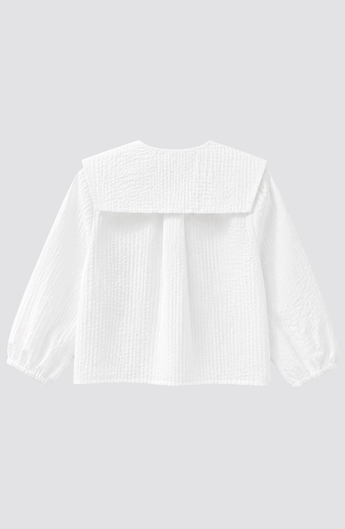 Blusa Cuello Bobo Vichy White
