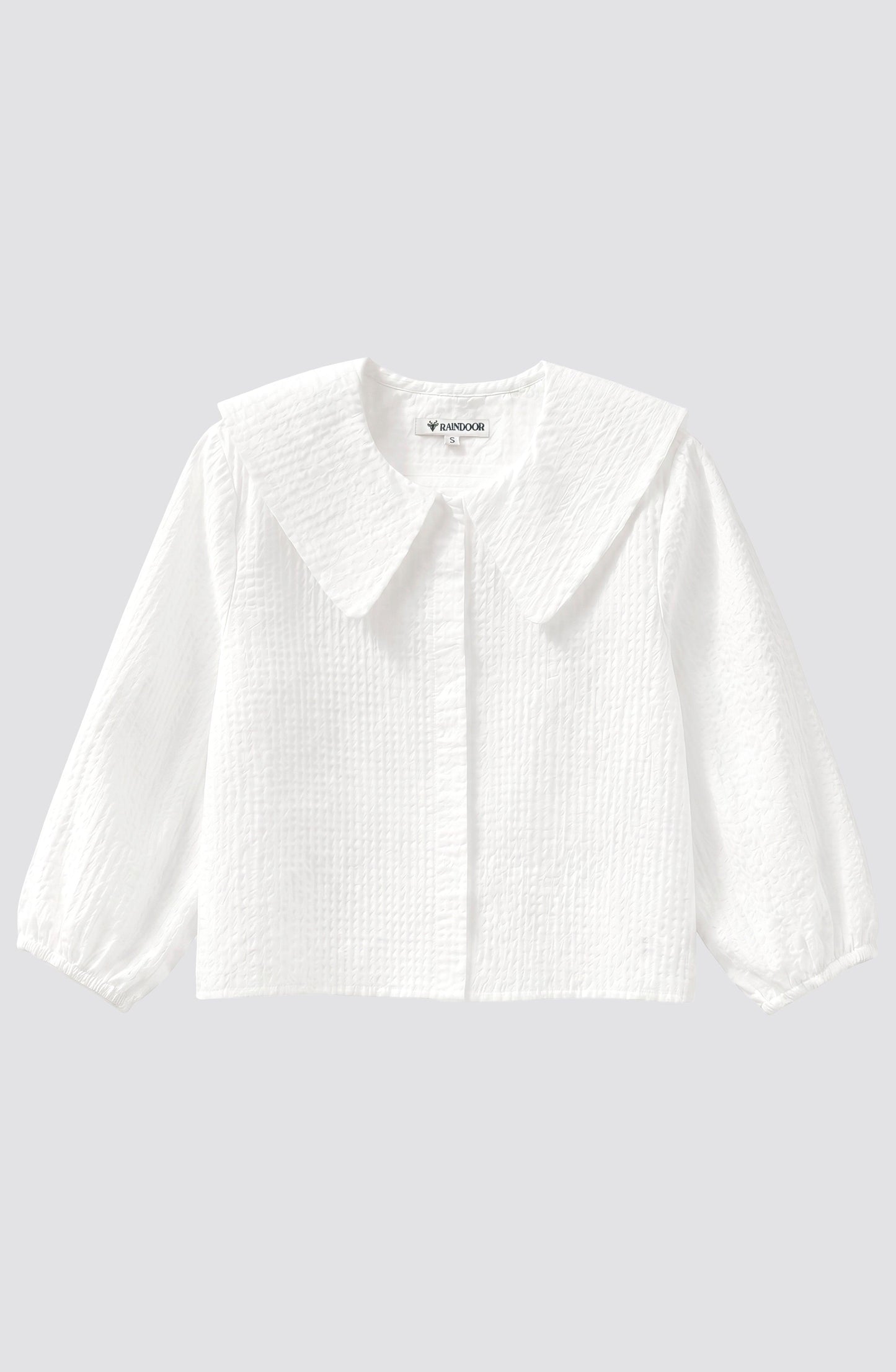 Blusa Cuello Bobo Vichy White