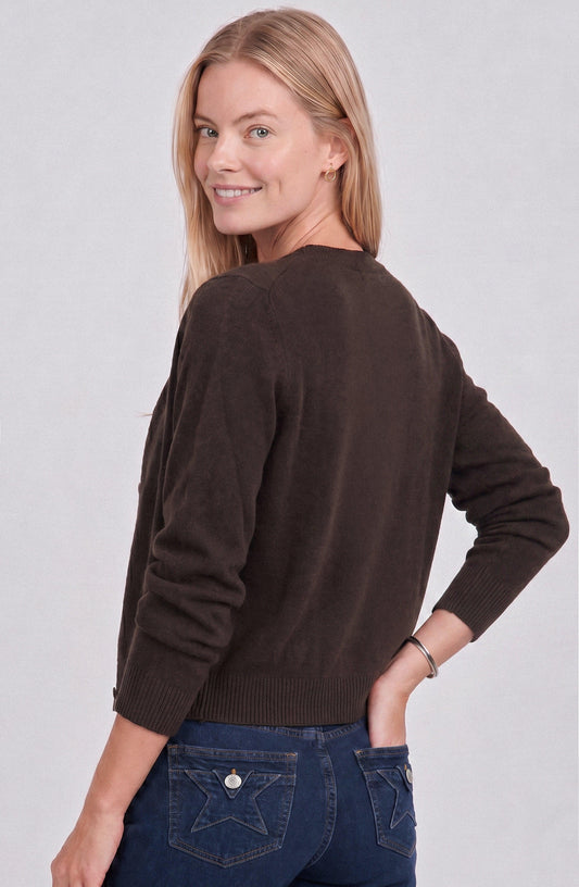Cardigan Botones Brown