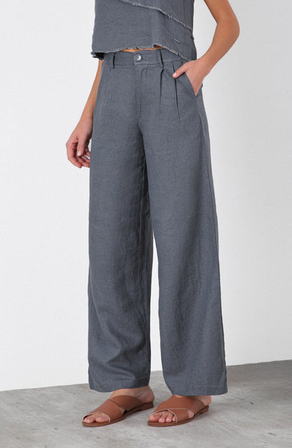 Pantalón Lino Liso Grey