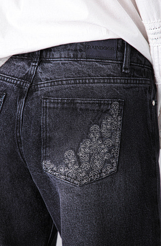 Pantalón Paisley Lurex Black
