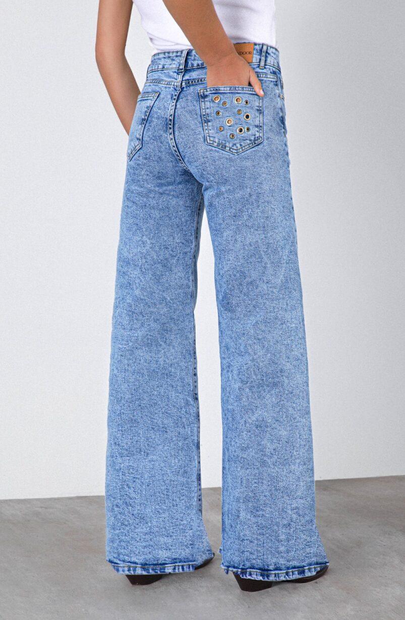 Pantalón Ojal Back Pocket Blue