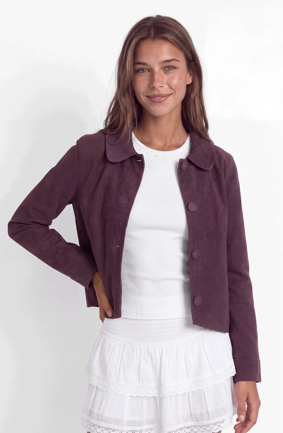 Campera Cuello Bebé Purple