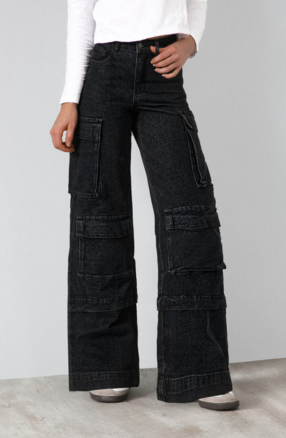 Pantalón Cargo Black