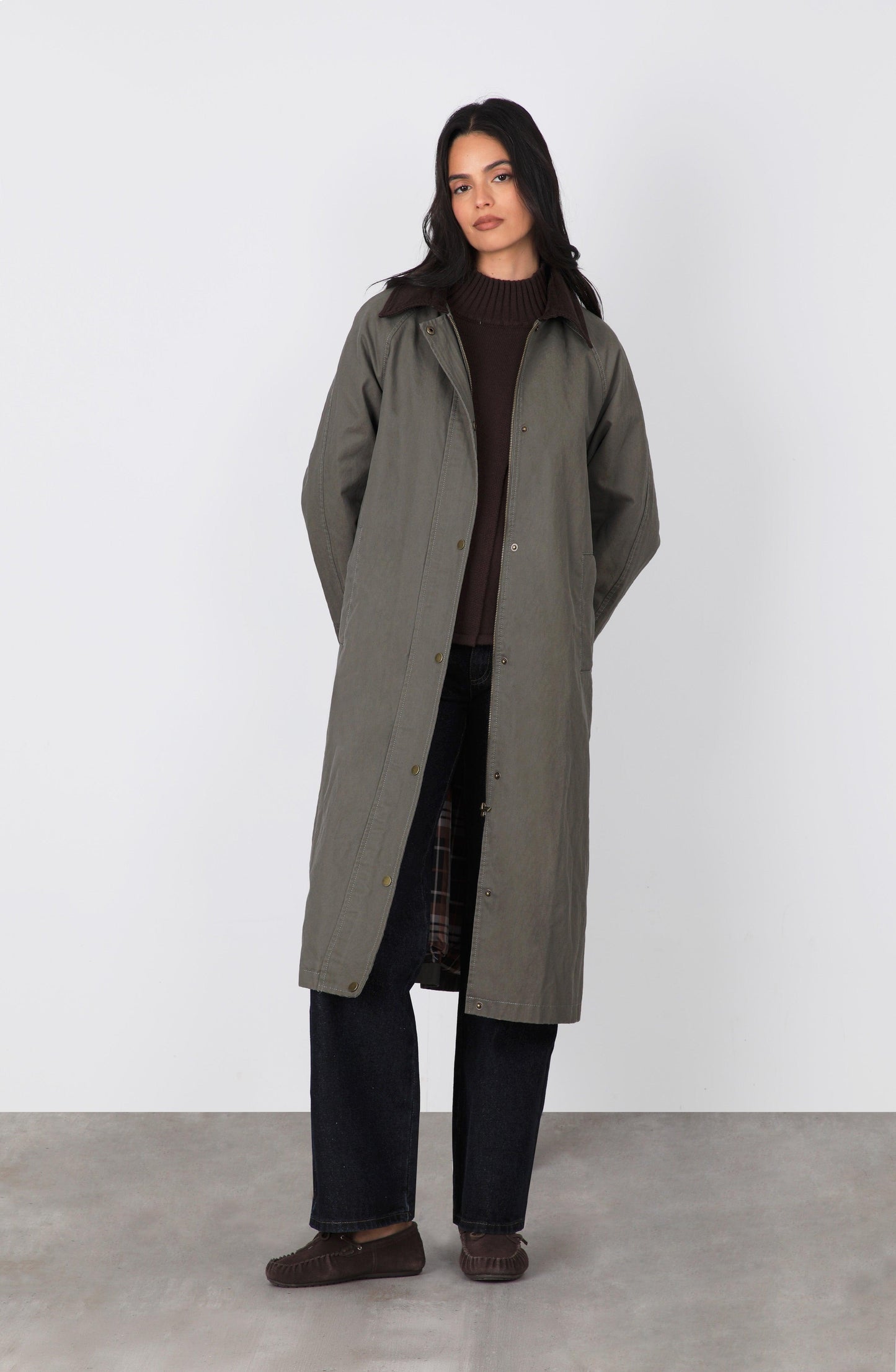 Campera Encerada Larga Green