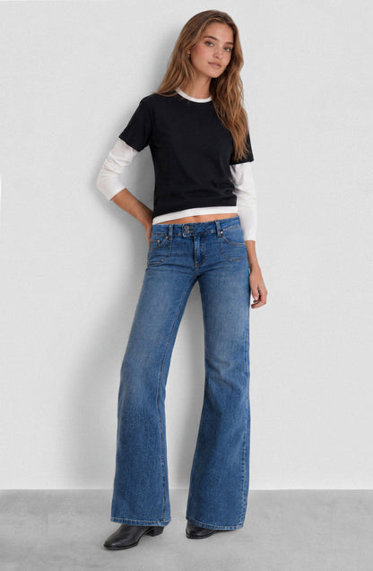 Pantalón Pretina Botones Blue