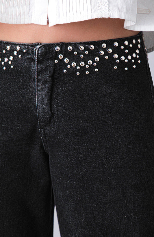 Pantalón Cinturón Tachas Grey