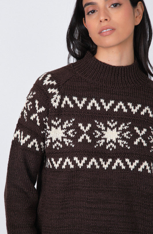 Sweater Jacquard Brown