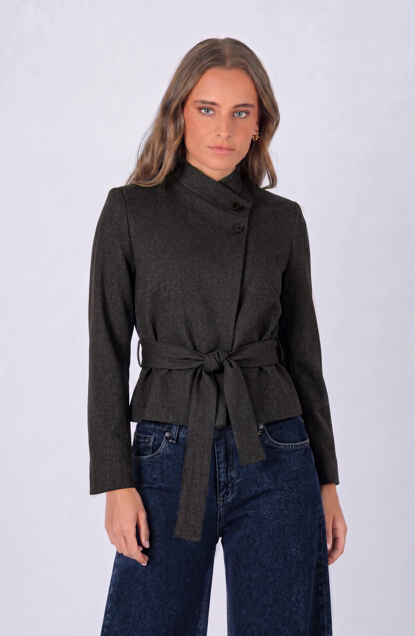 Blazer Cruzado Lazo Brown