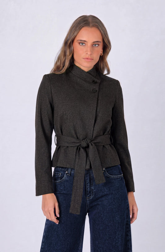 Blazer Cruzado Lazo Brown