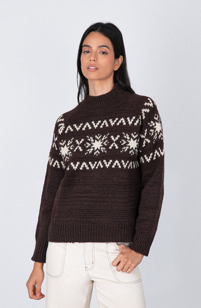 Sweater Jacquard Brown