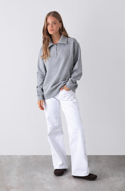 Buzo Mid Zipper Grey Melange