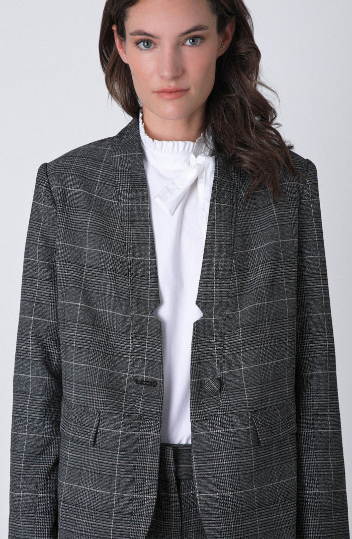 Blazer Tejido Lurex Grey