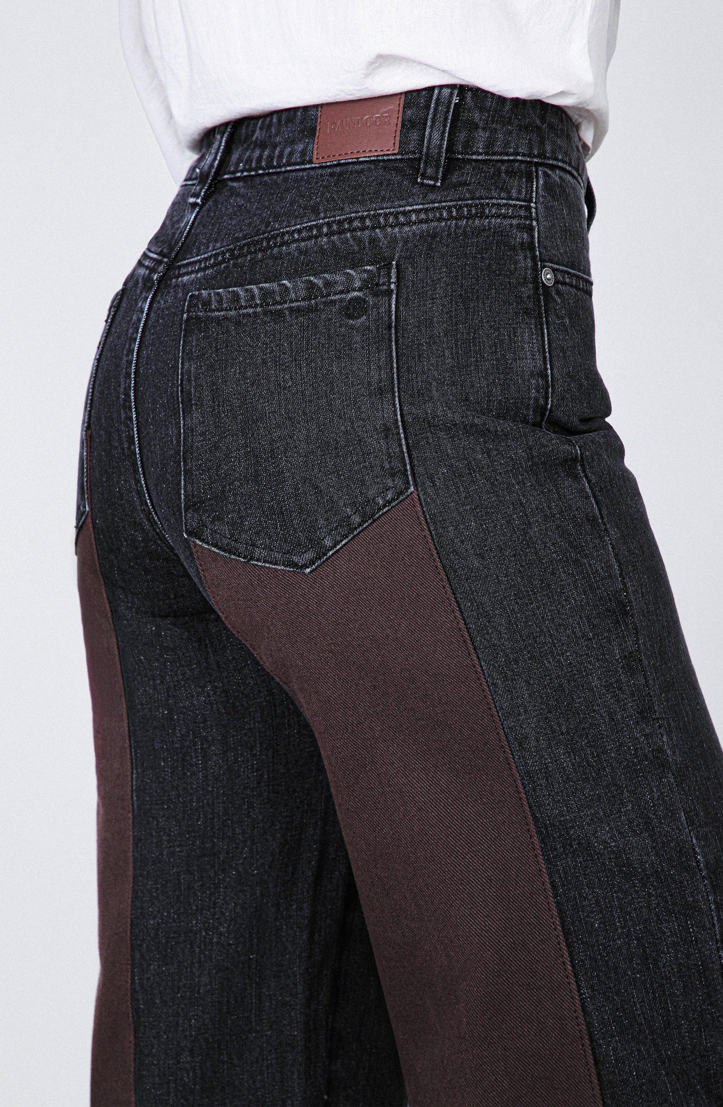Pantalón Aplicación Denim Brown