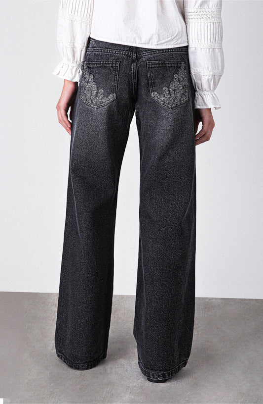 Pantalón Paisley Lurex Black
