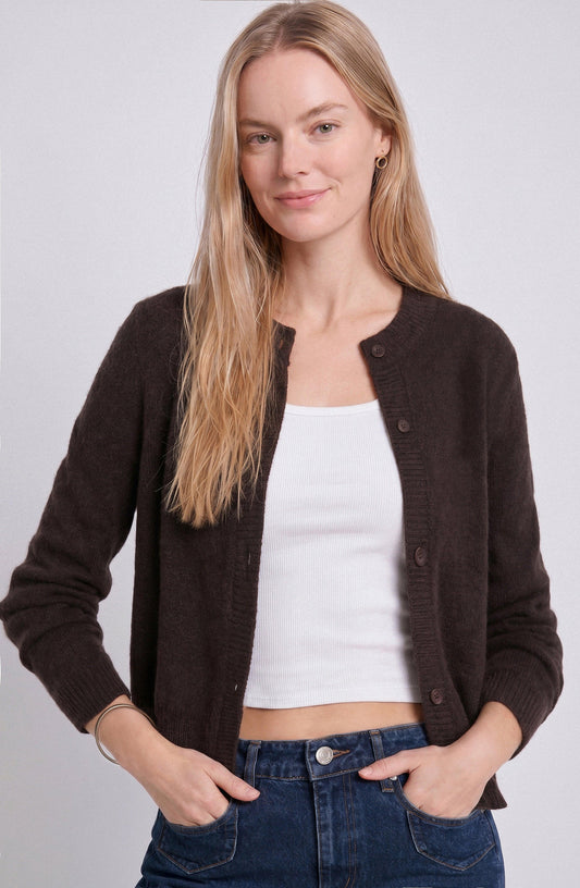 Cardigan Botones Brown