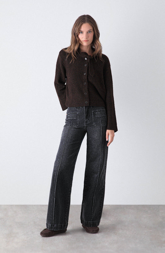 Pantalón Wide Leg Pocket Black