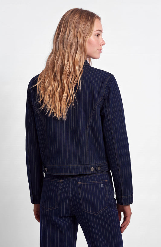 Campera Denim Rayas Indigo