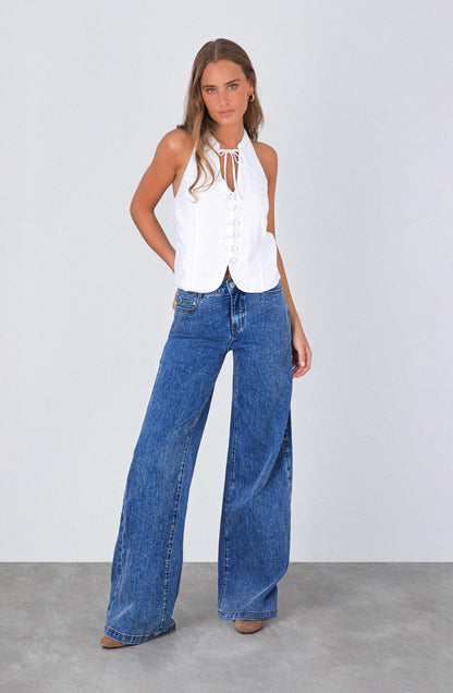 Pantalón Low Rise Blue