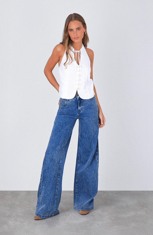 Pantalón Low Rise Blue