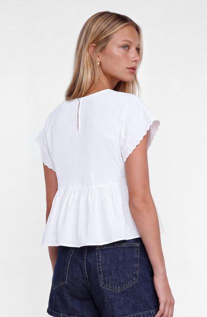 Top Cuadrado Bordado White