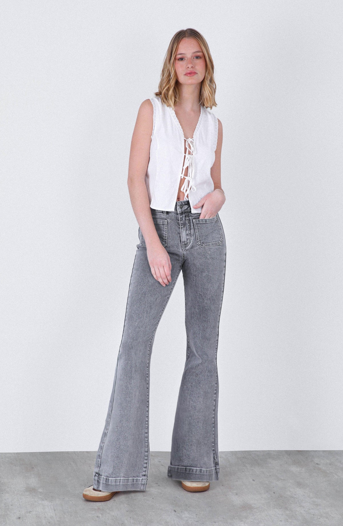 Pantalón Flare Grey R