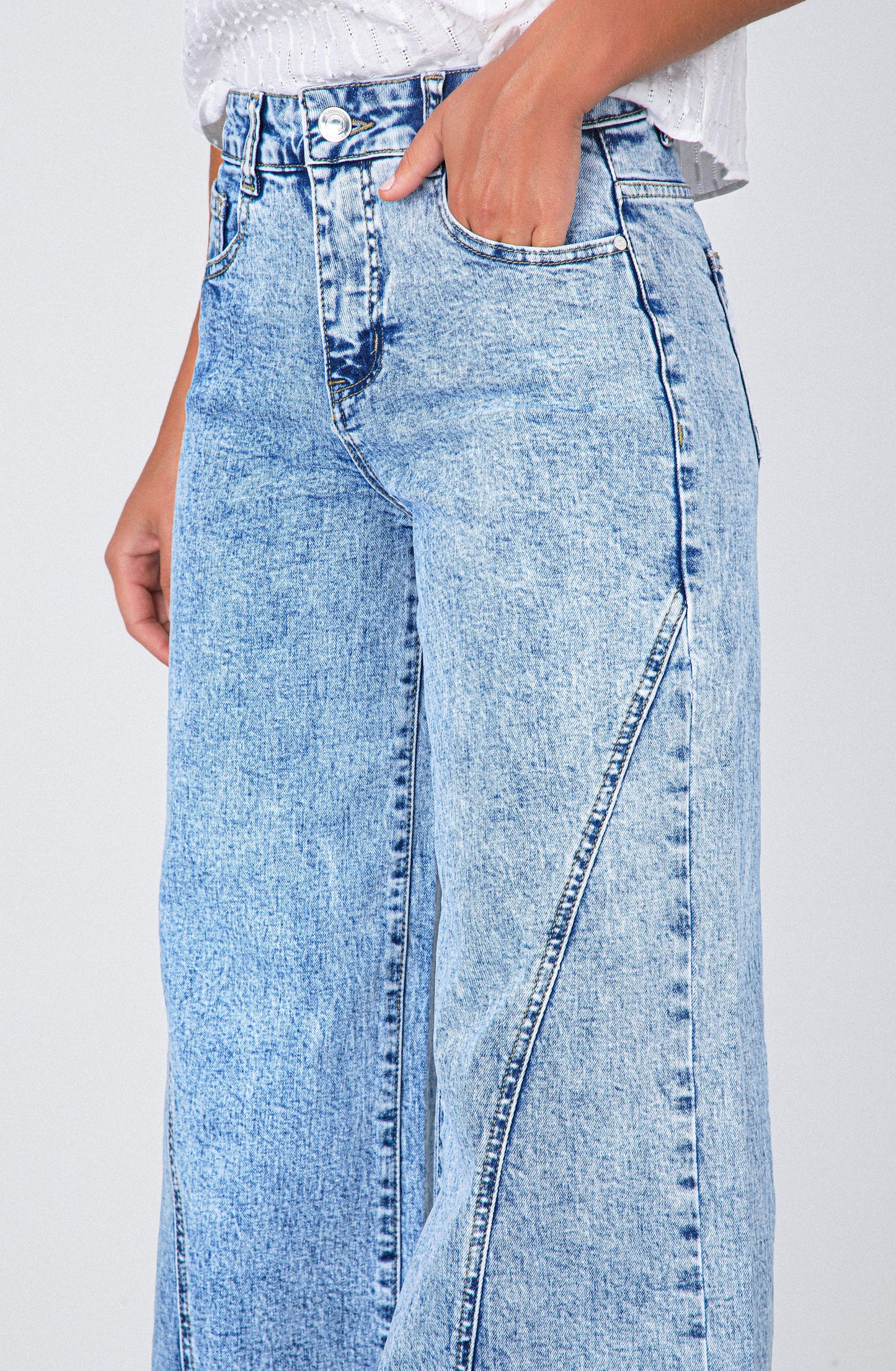 Pantalón Corte Pierna Blue