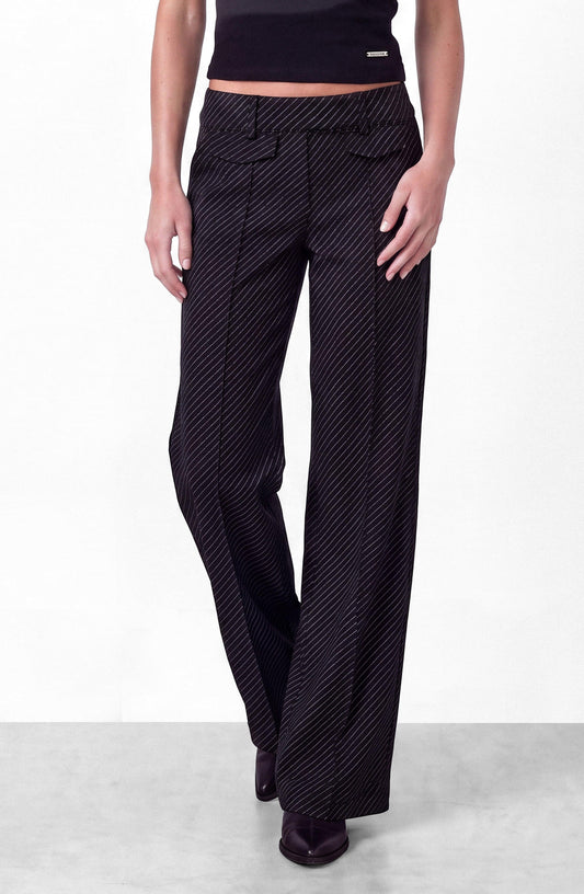 Pantalón Sastrero Rayas Black