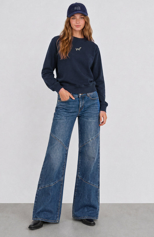Buzo Crew Neck Perro Black