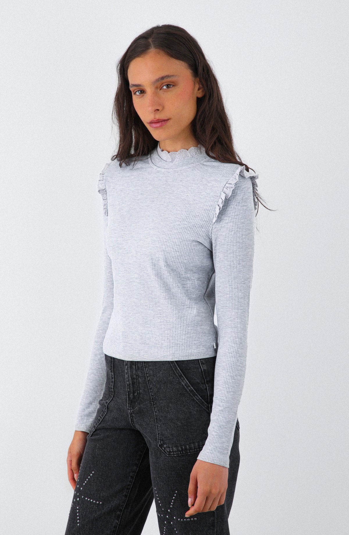 Remera Manga Larga Vuelos Gray