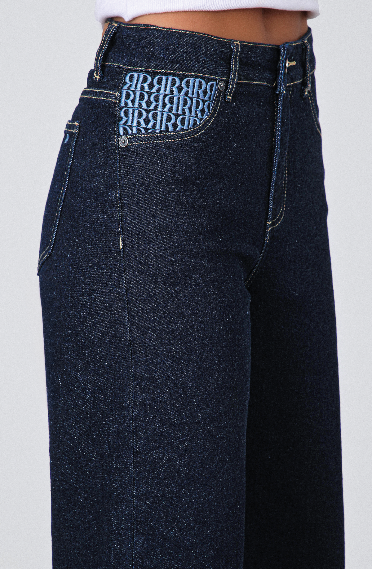 Pantalón Indigo Bordado Blue