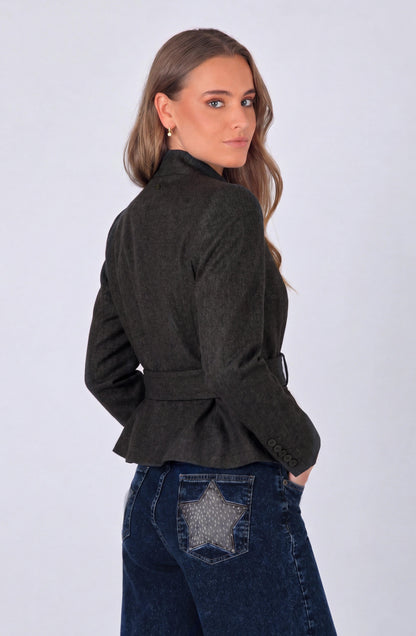 Blazer Cruzado Lazo Brown