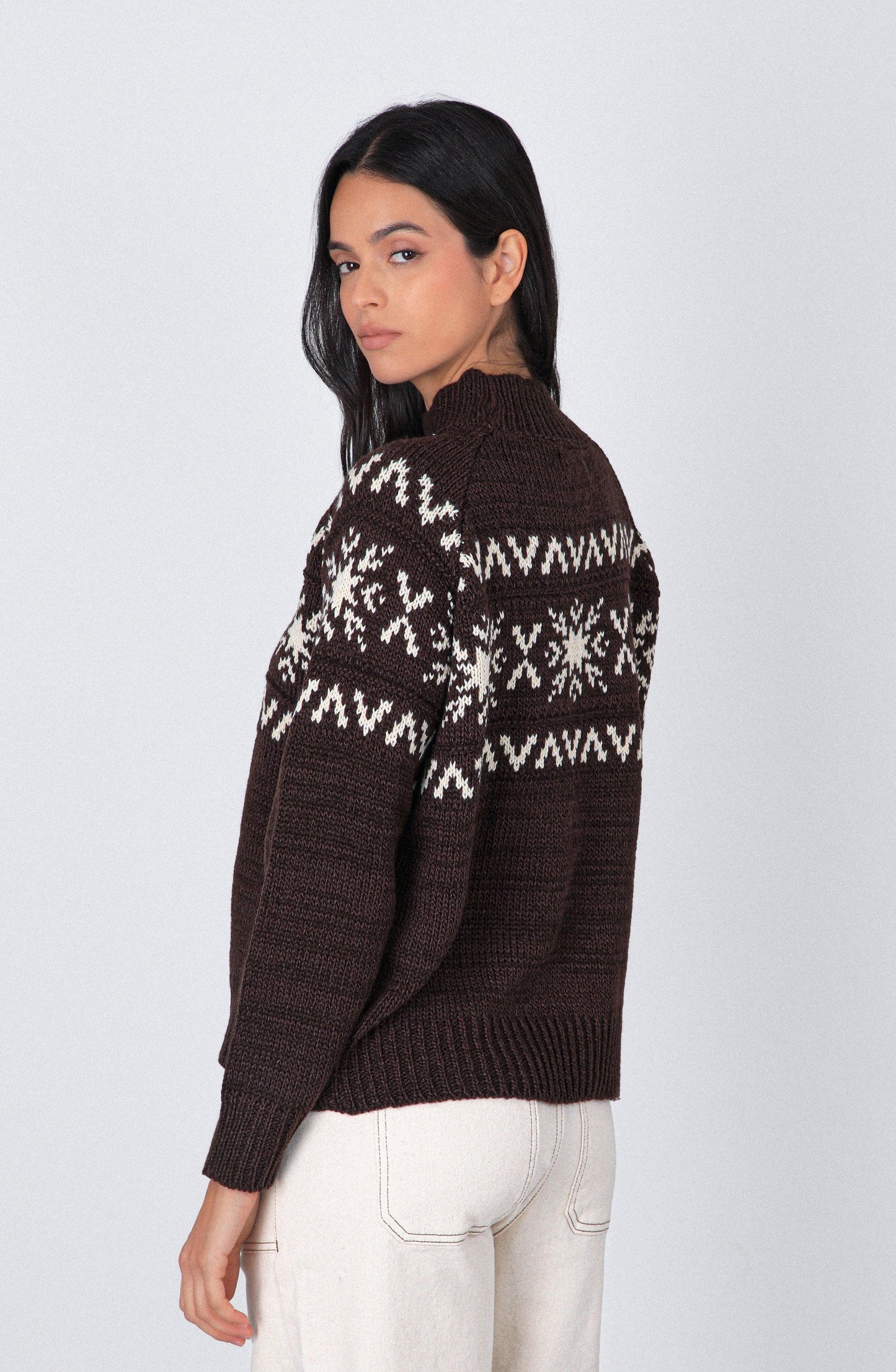 Sweater Jacquard Brown