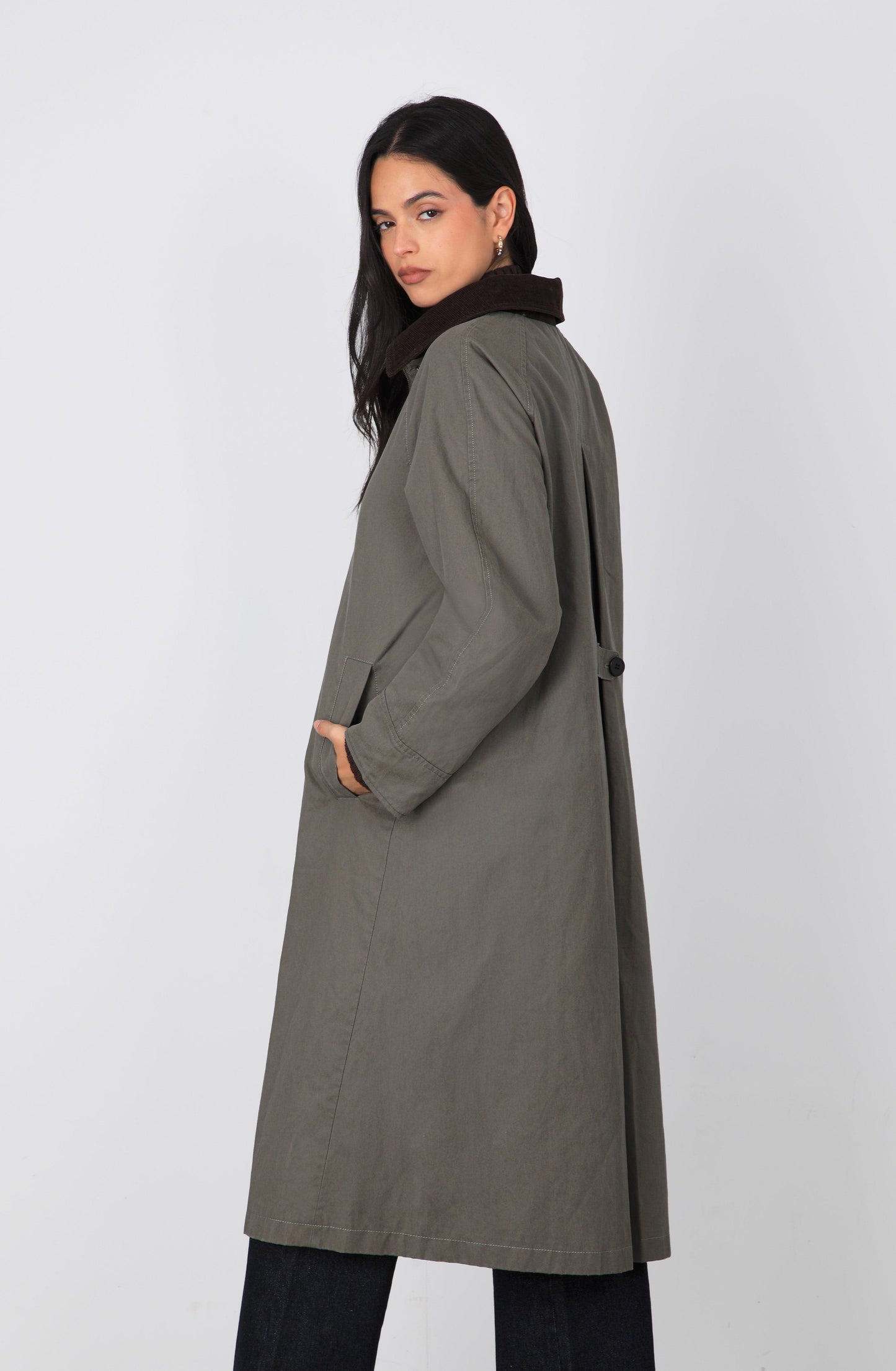 Campera Encerada Larga Green