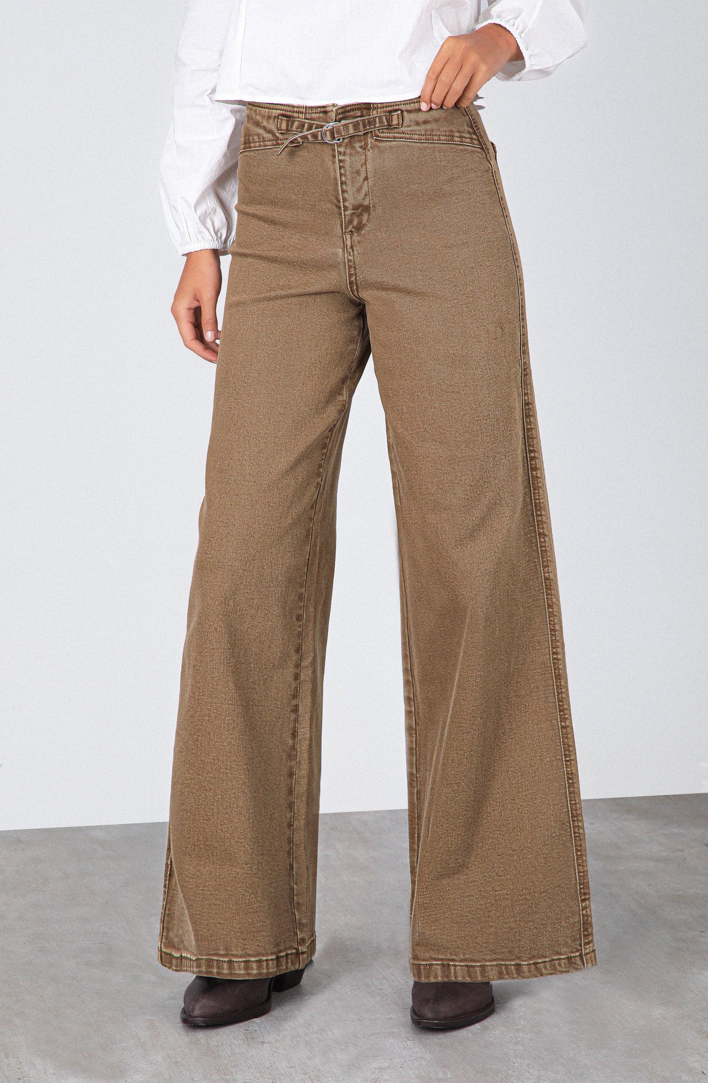 Pantalón Pretina Ajustada Brown