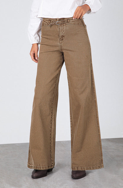 Pantalón Pretina Ajustada Brown