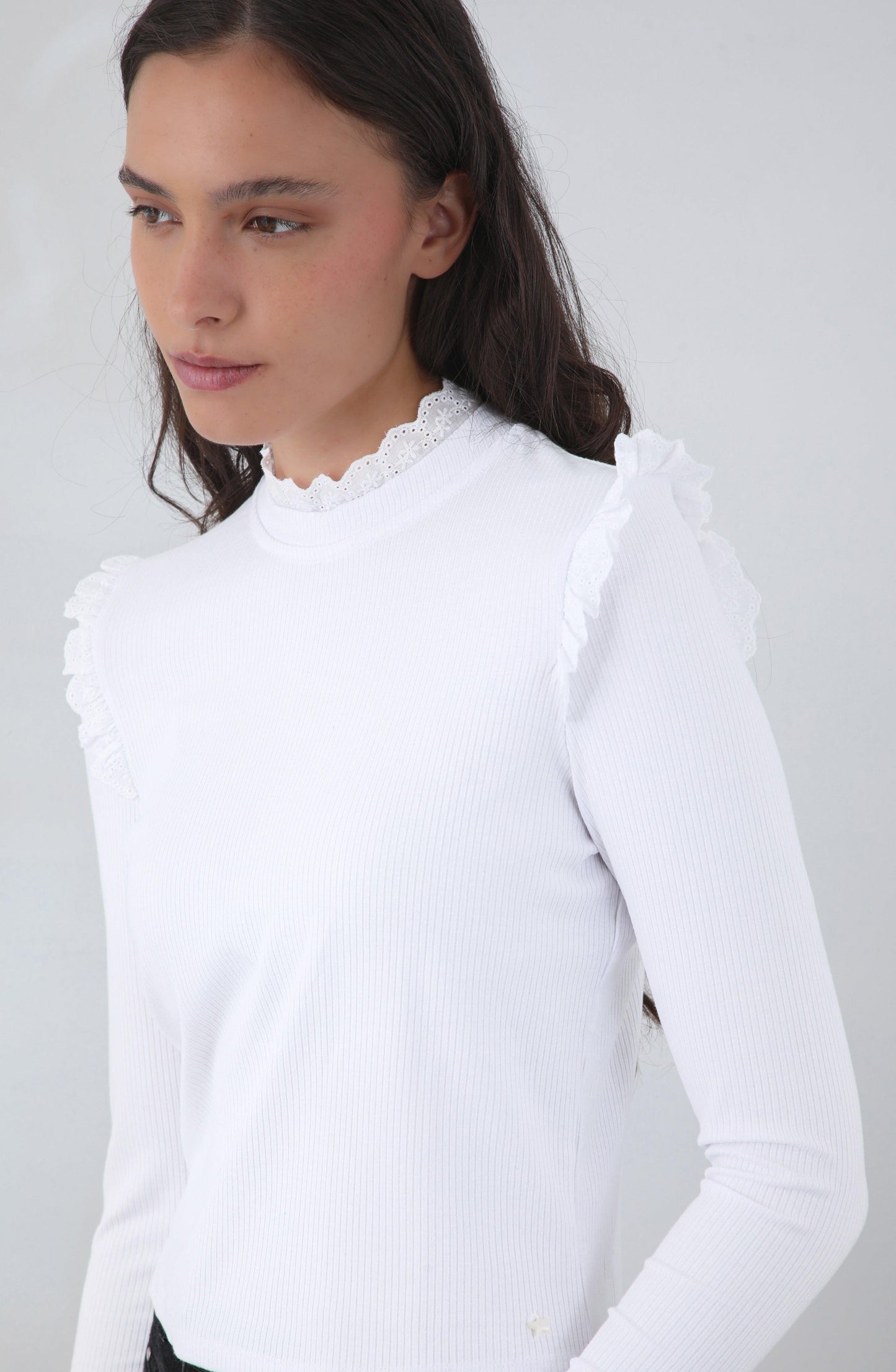 Remera Manga Larga Vuelos White