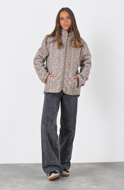 Corderito Full Zipper Beige Melange
