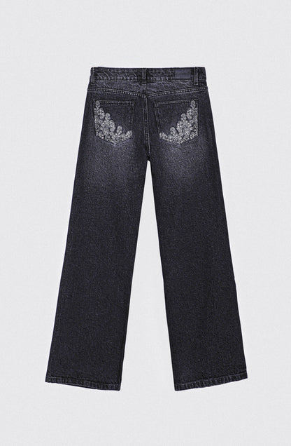Pantalón Paisley Lurex Black