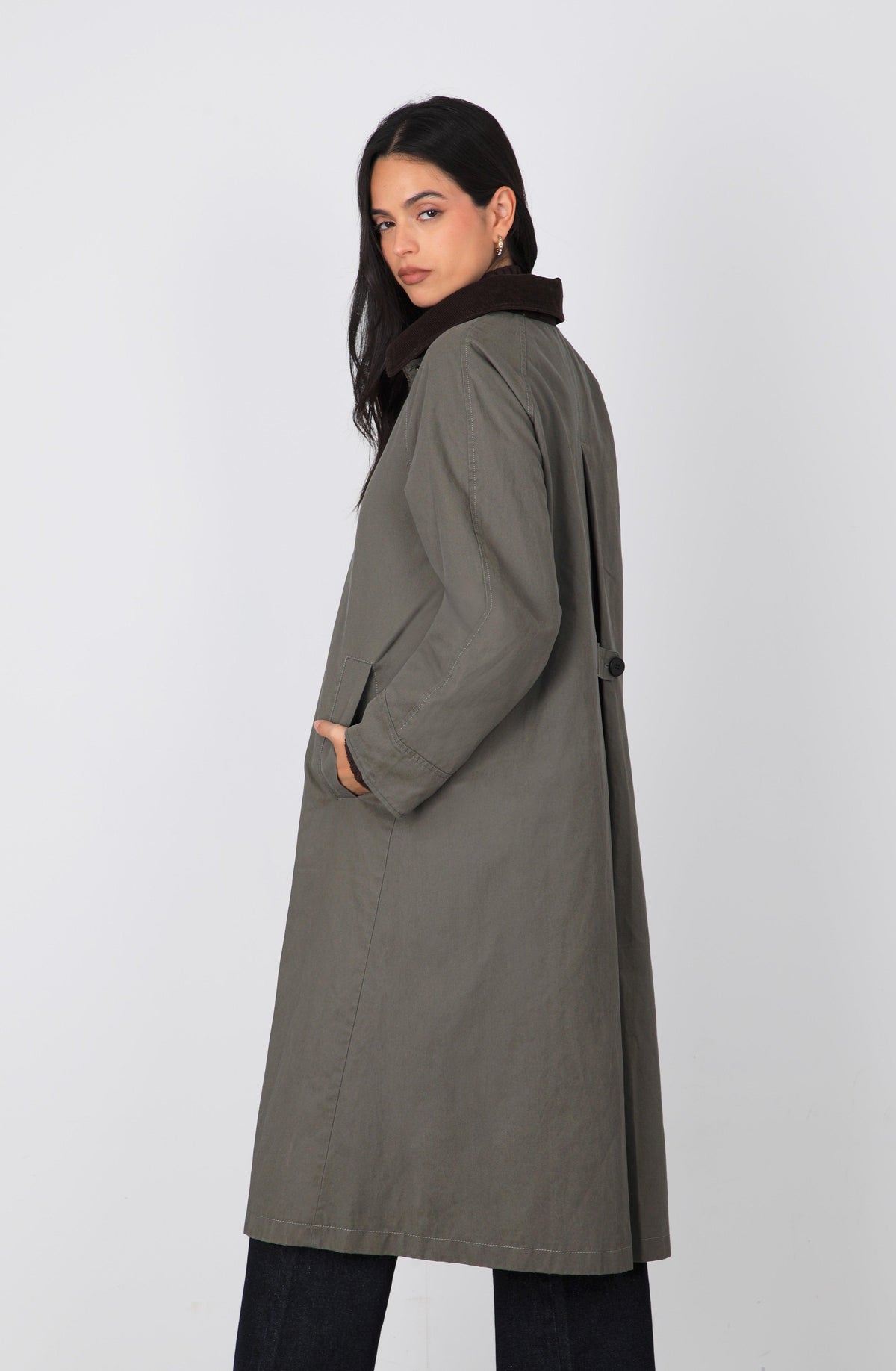 Campera Encerada Larga Green