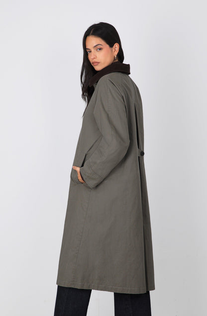 Campera Encerada Larga Green