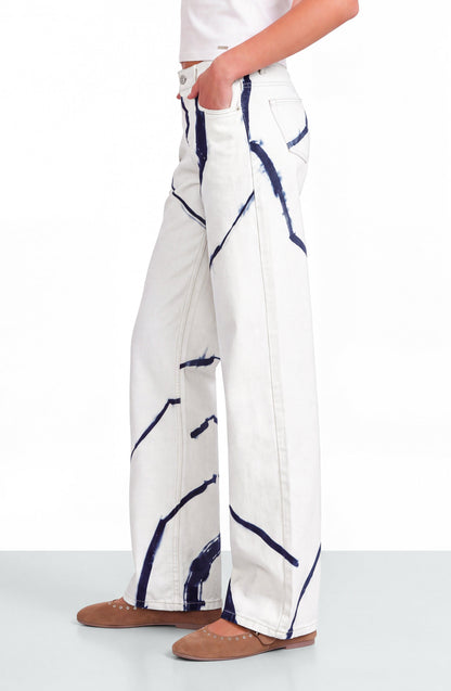 Pantalón Tie Dye White
