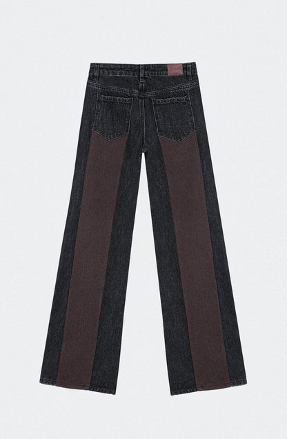 Pantalón Aplicación Denim Brown