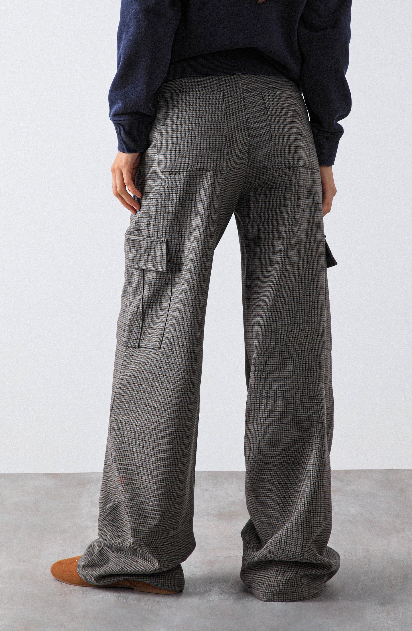 Pantalón Tejido Cargo Brown