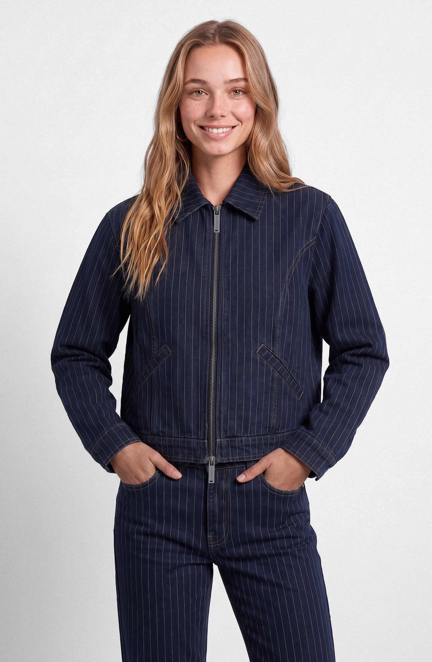 Campera Denim Rayas Indigo