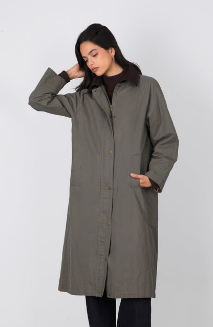 Campera Encerada Larga Green