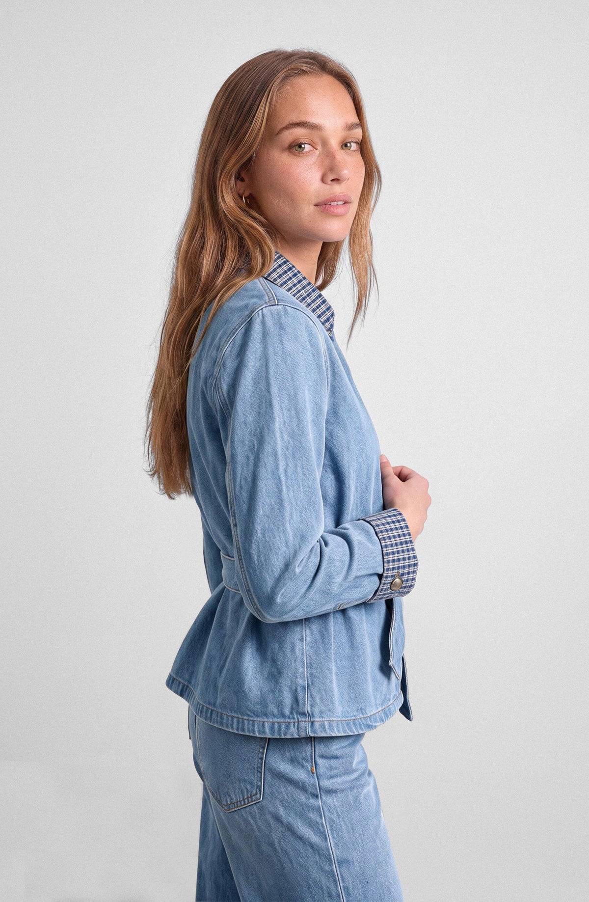 Campera Detalle Print Blue