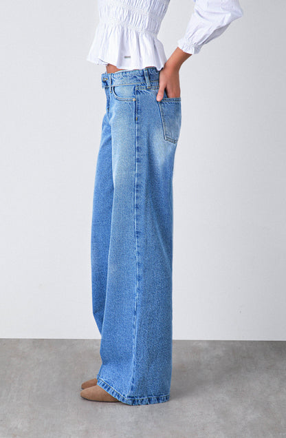 Pantalón Pretina Invertida Blue