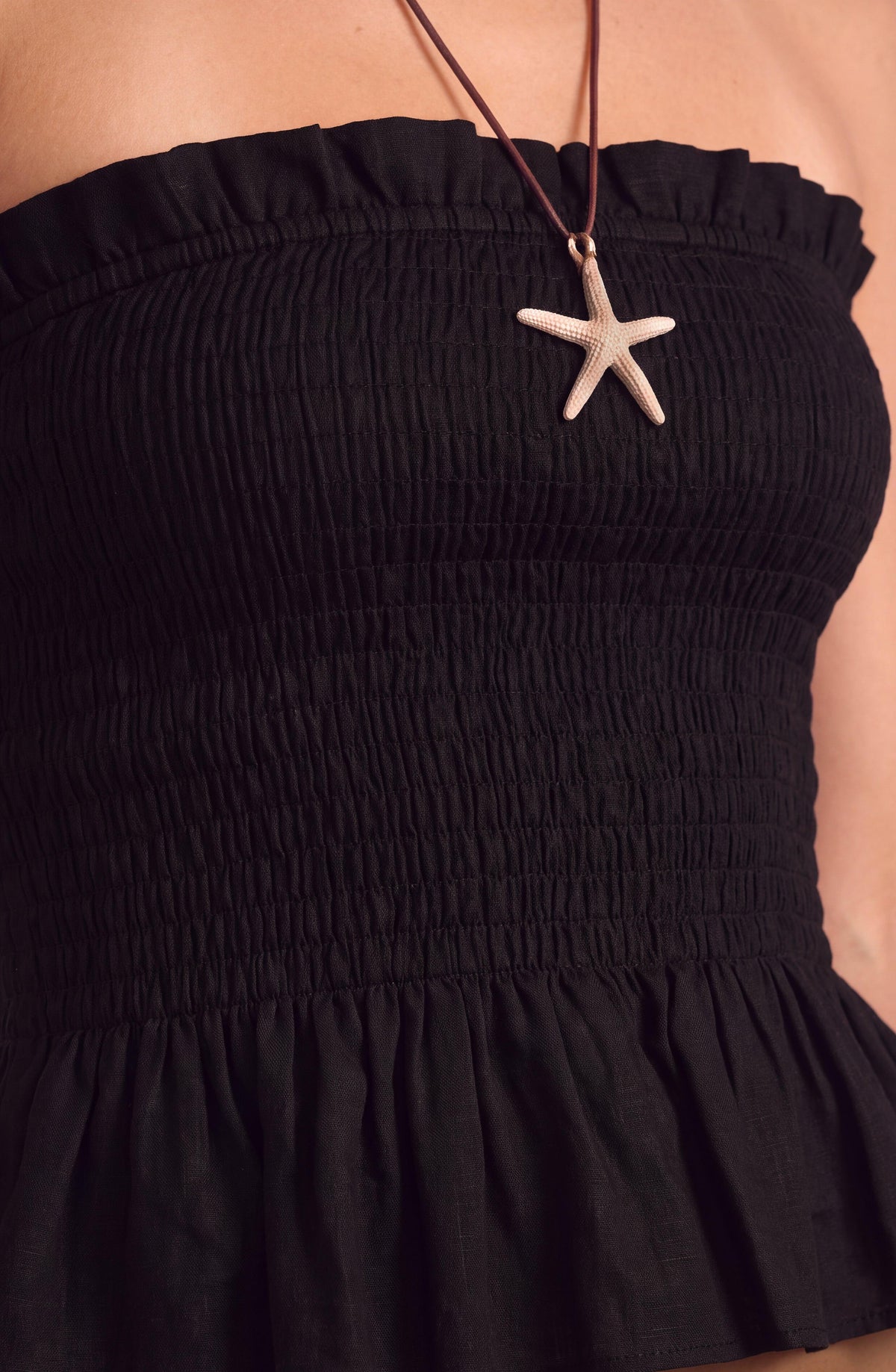 Top Strapless Panal Black