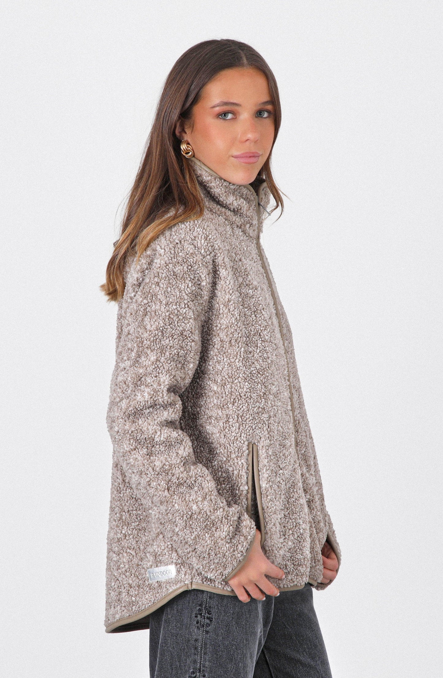 Corderito Full Zipper Beige Melange